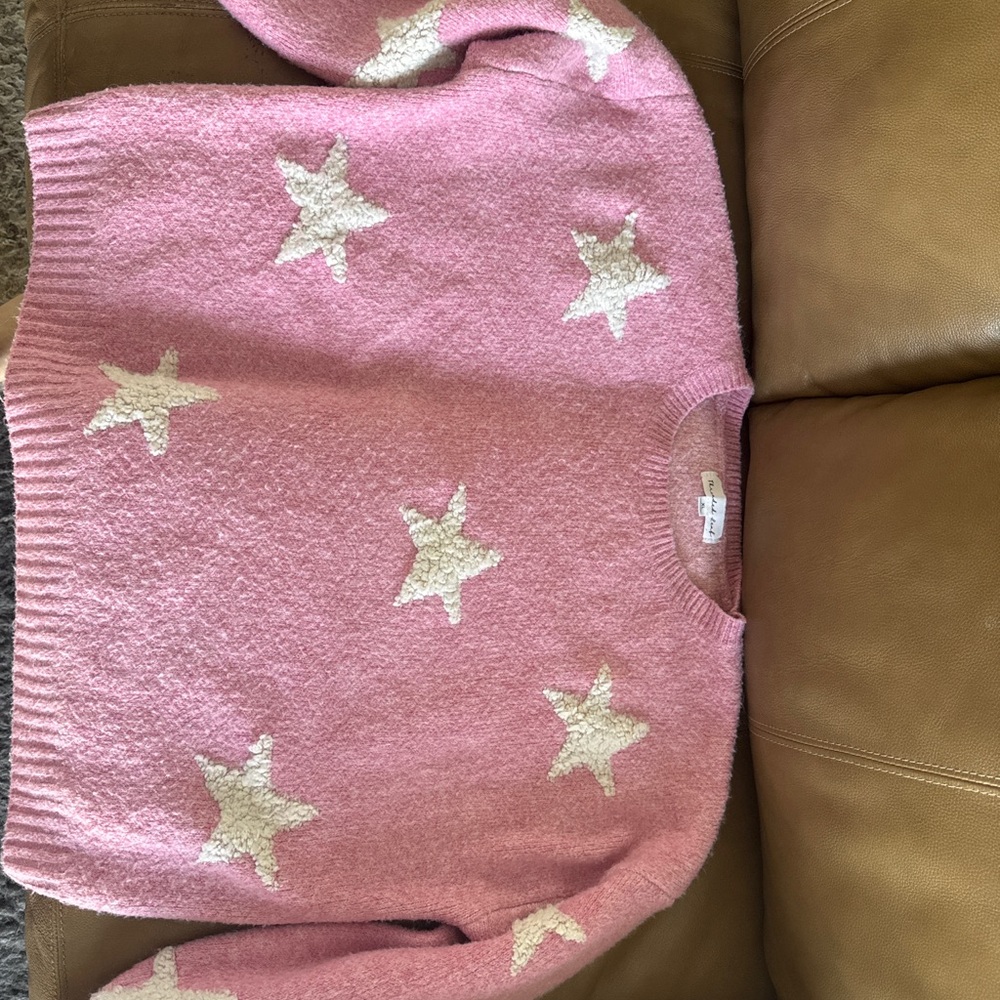 Cozy Pink Star Sweater